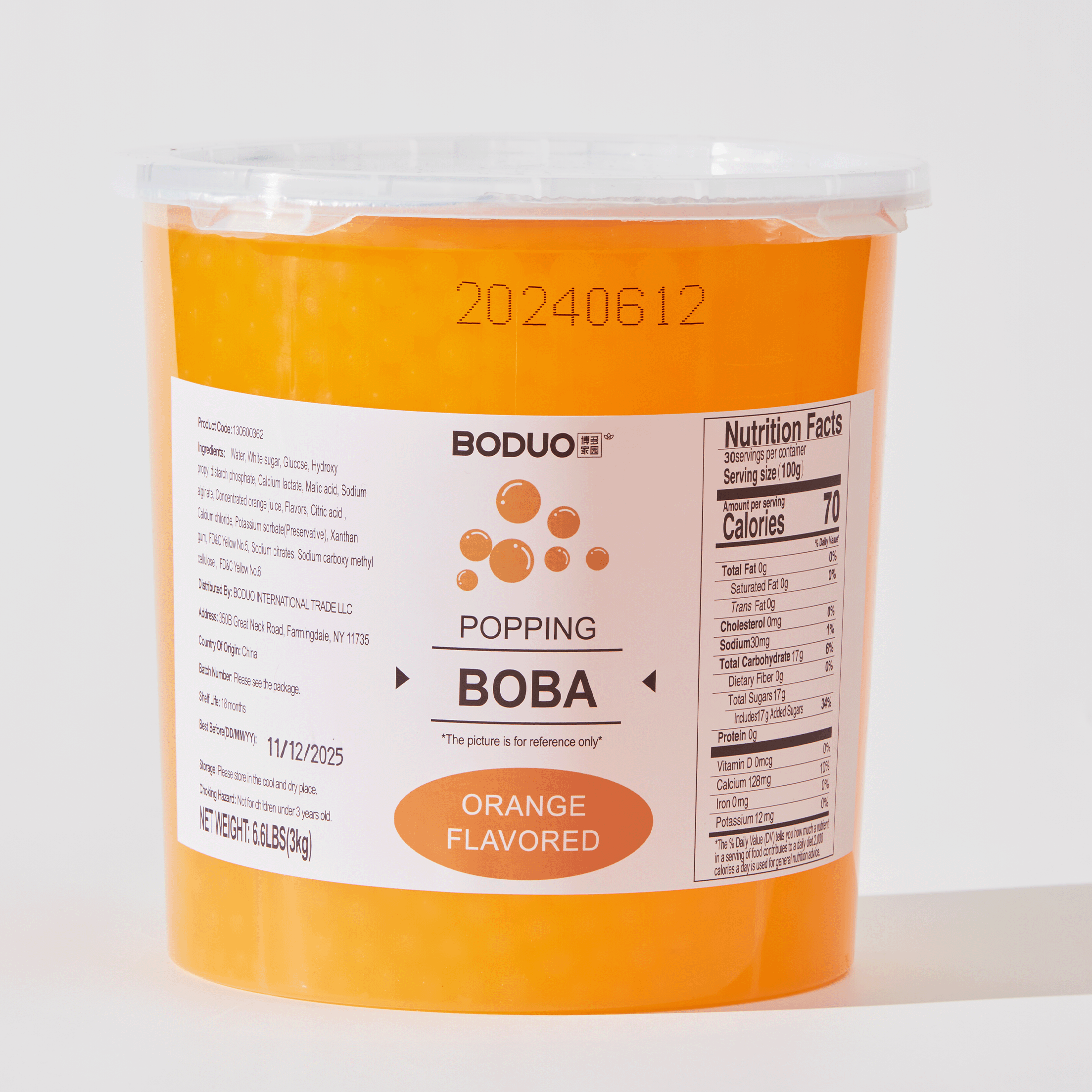 Orange Flavored Popping Boba