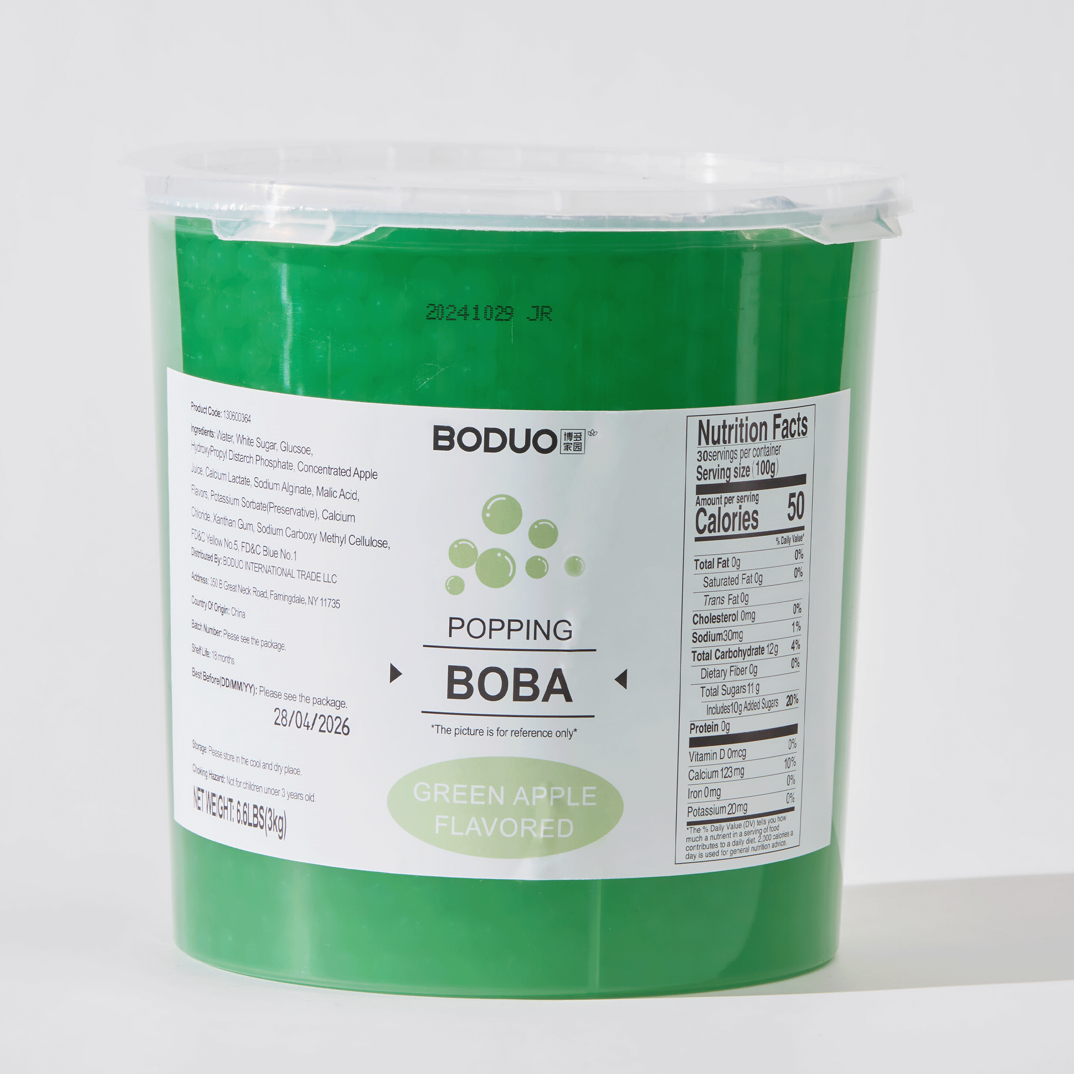 Green Apple Flavored Popping Boba