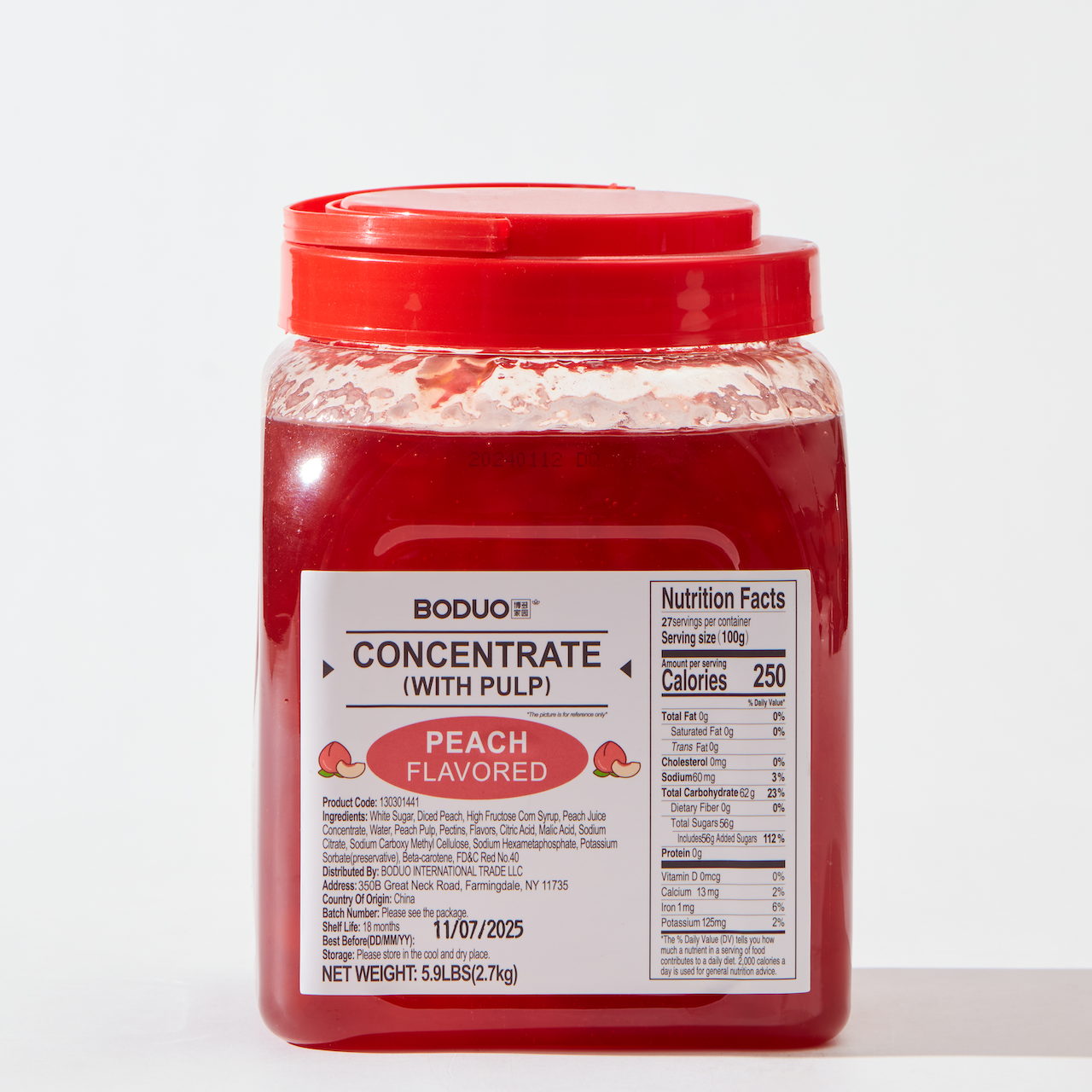 Peach Flavored Concentrate
