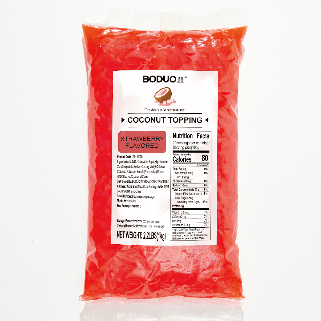 Strawberry Flavored Coconut Jelly
