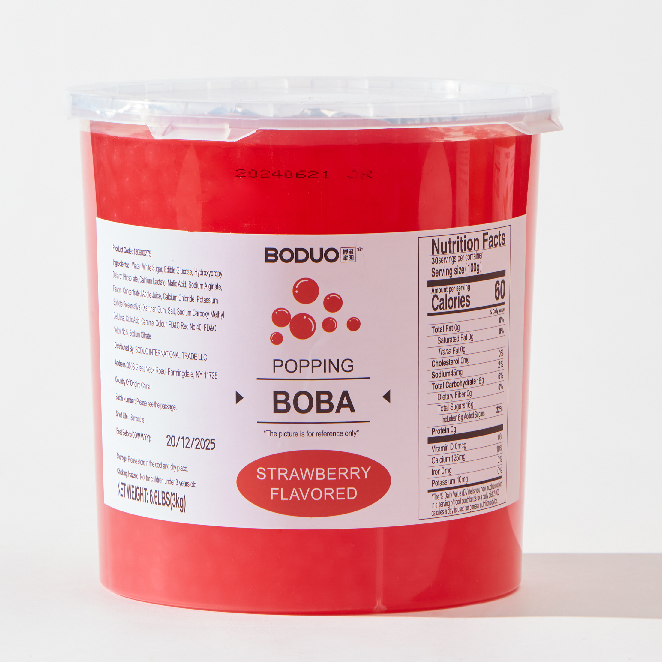 Strawberry Flavored Popping Boba