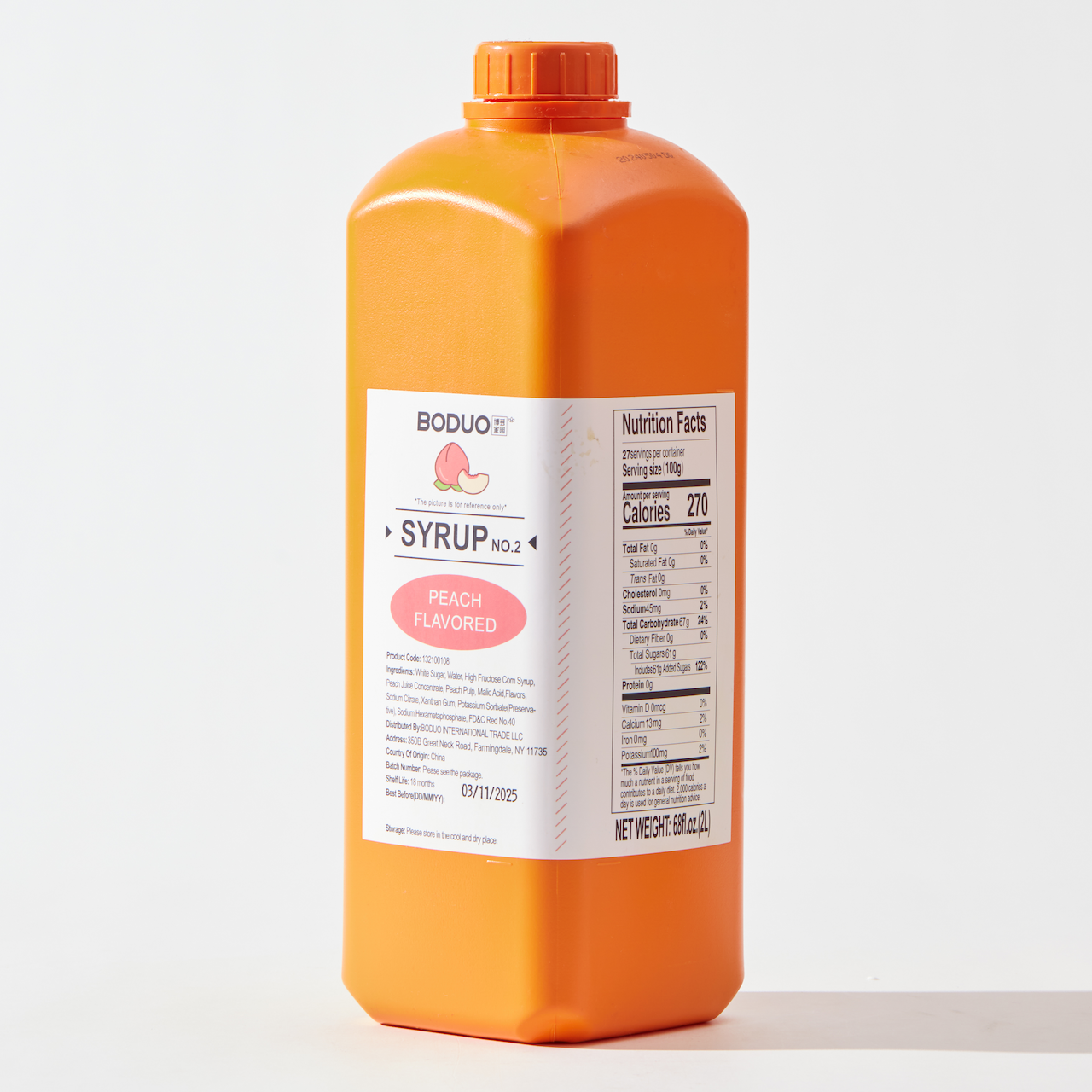 Peach Flavored Syrup
