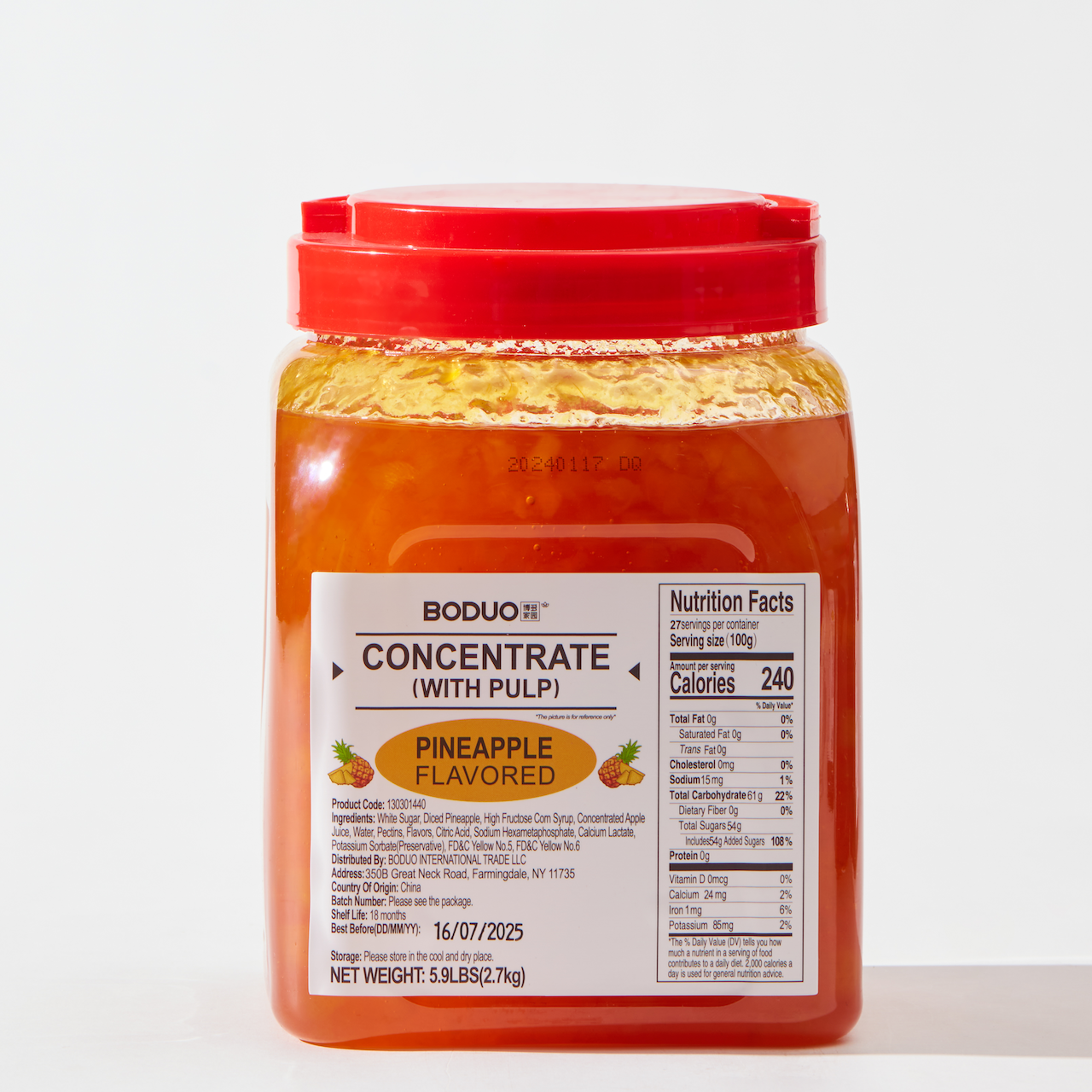 Pineapple Flavored Concentrate